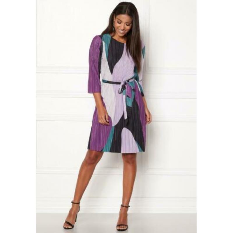 Object Brooklyn vlot gekleurde plicee jurk mt XL