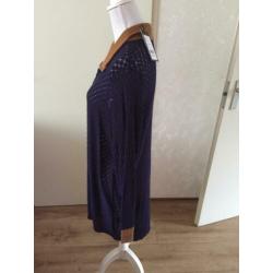 430. Yesta Vest Blauw/Beige Nieuw maat 50