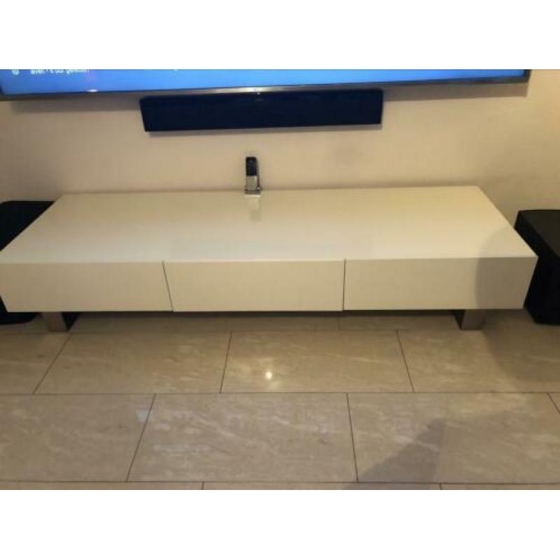 Tv meubel hoogglans wit trendhopper 180 cm