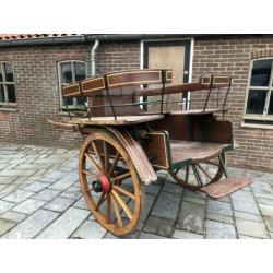 Onbekend Paarden koets / paarden wagen - antiek - zeldzaam -