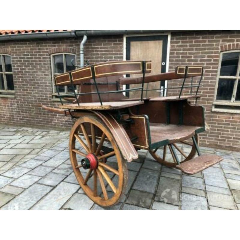 Onbekend Paarden koets / paarden wagen - antiek - zeldzaam -