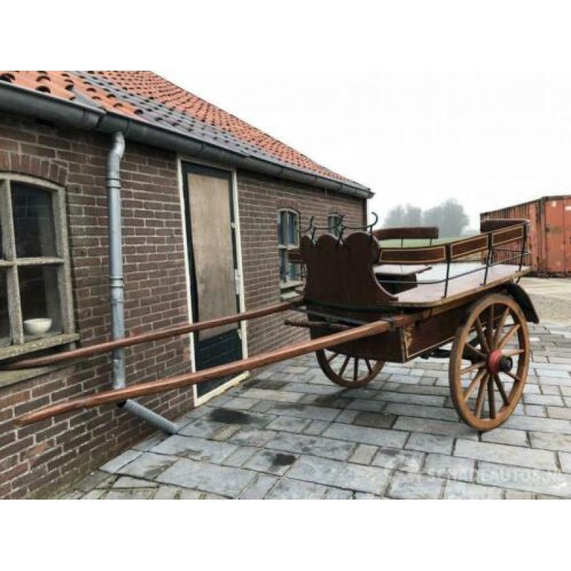Onbekend Paarden koets / paarden wagen - antiek - zeldzaam -