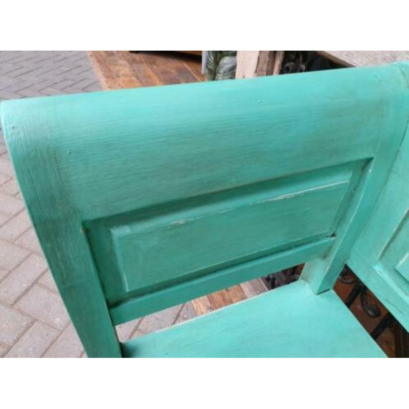Klepbank turquoise 2.50m old finish€349