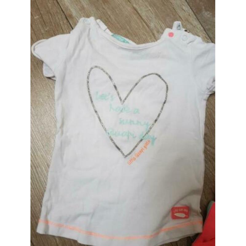 Quapi girls setje rokje roze en shirt wit maat 68