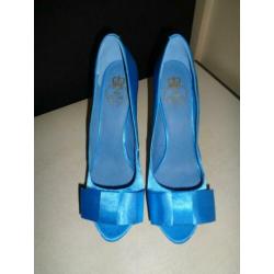 MONIQUE COLLIGNON blauwe hoge pumps