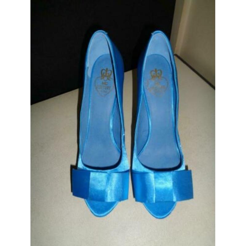 MONIQUE COLLIGNON blauwe hoge pumps
