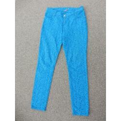 broek Hema Wit / Petrol / Taupe / groen Maat M