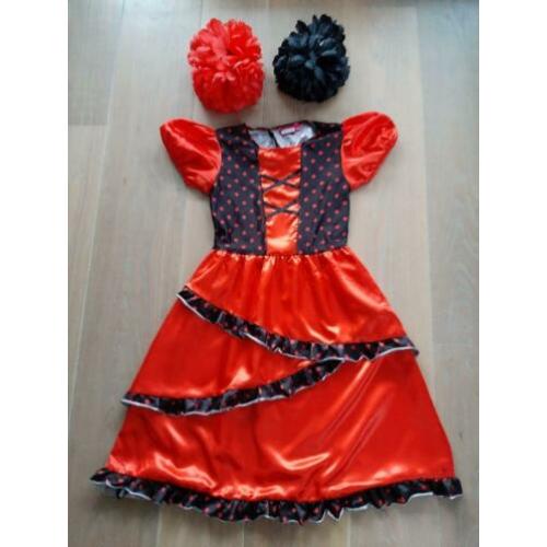 Flamenco jurk, maat 140
