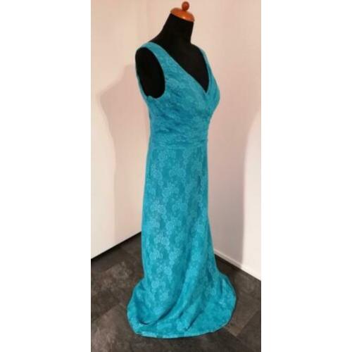 Turquoise galajurk avondjurk abiye feestjurk 44