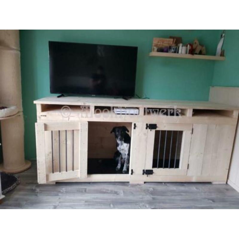 Honden meubel/bench/hok/tv meubel/steigerhout/dressoir