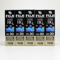 5 x Fuji SHG EC-30 VHS-C VHSC VHS Compact 30 min - Nieuw
