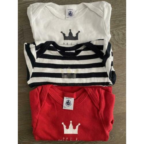 3 rompers petit bateau 6m ongeveer maat 62