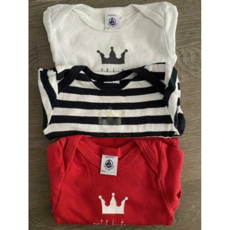 3 rompers petit bateau 6m ongeveer maat 62