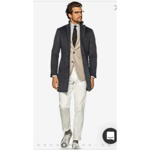 Suitsupply Dark gray overcoat PURE WOOL (chique jas) L/XL
