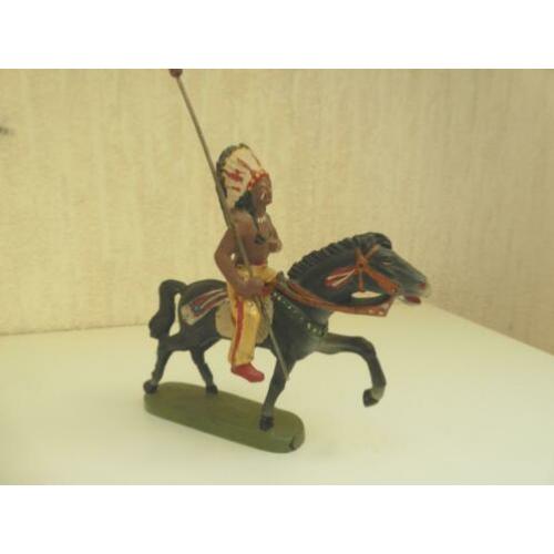 Lineol / Elastolin + Leyla , Indianen+ cowboy te paard