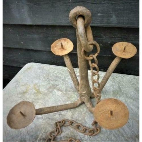 Antiek Brocante handgesmeed boot anker