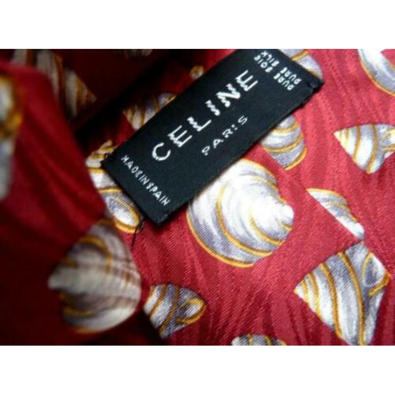 Celine Paris luxe zijden stropdas met schelpmotief /Luxeriös