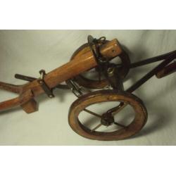 antiek boer ploeg ornament
