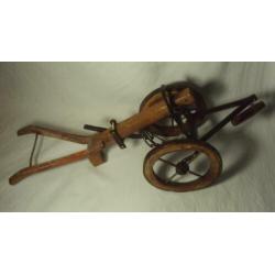 antiek boer ploeg ornament