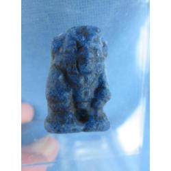 Egyptische glazen god van Bes - ca. 2200 jaar oud vondst