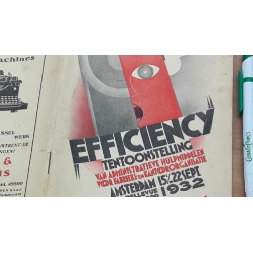 1932, catalogus efficiency tentoonstelling, amsterdam.