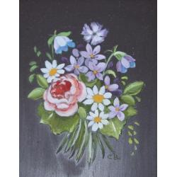 2x Gevarieerd Bloemstilleven o.a.:Rozen/Margrieten