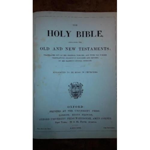 HOLY BIBLE containing OLD AND NEW TESTAMENTS translated