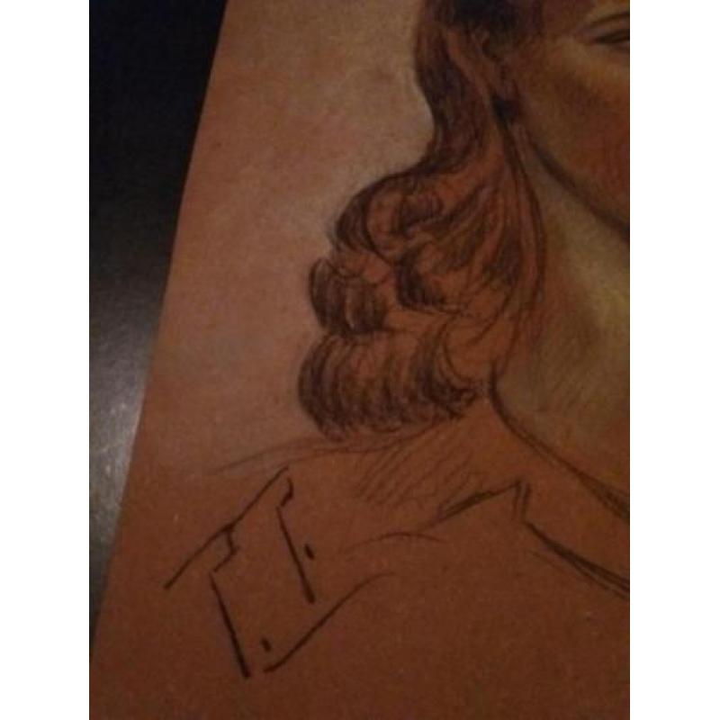 Pastel tekening Piet Peters Tegelen 1889-1950