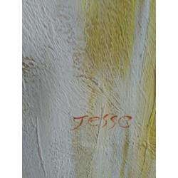 Olieverf schilderij abstract afmeting 100x100