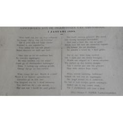1898, affiche nieuwjaarswensch gas - lantaarnopsteker, uniek