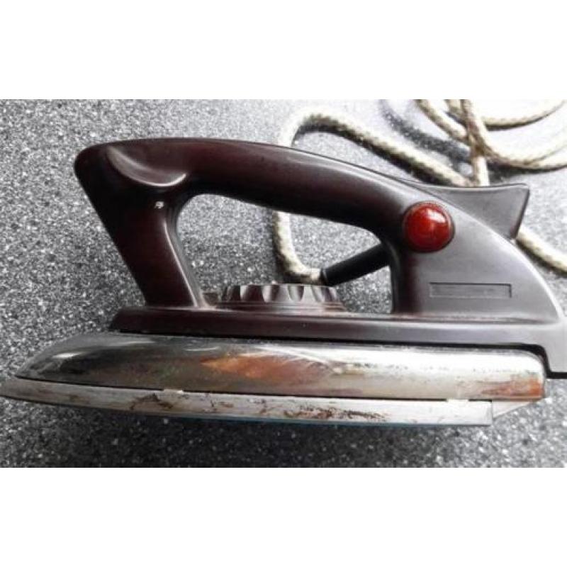 Antiek sixties Philips droog strijkijzer .