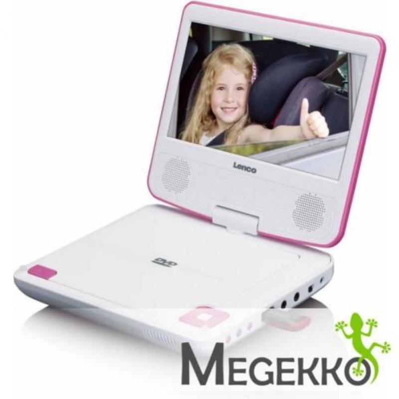 Lenco DVP-710 Draagbare DVD speler in Roze incl. Hoofdtele..