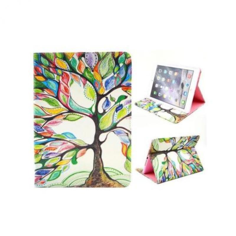 iPad Air 2 Flip case, cover, hoes Kleurrijke boom